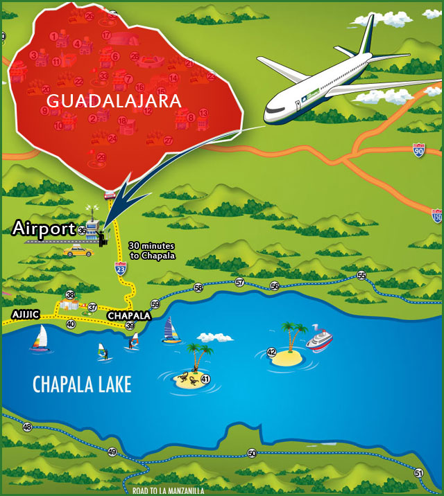 Lake Chapala Jalisco Mexico Information Pictures Map