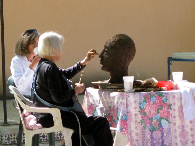 Woman Making a Sculpture