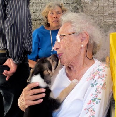 Woman with a Puppy