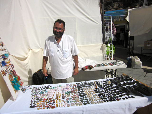 Man at His Jewelry Stand