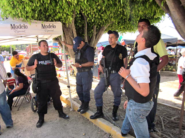 Police at the Entrance to the Chili Cook-Off