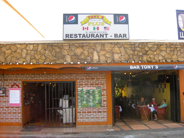 Front of Tony's Restaurant