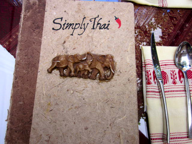 Handmade Menu at Simply Thai