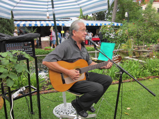Guitarist Playing in the Garden