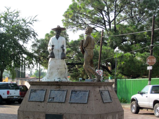 Ghost Statue in the Town Plaza