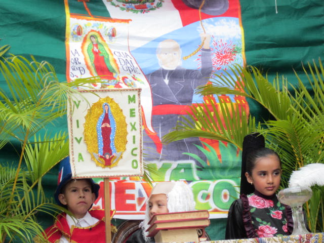 Child Dressed like Miguel Hidalgo in Center of Photo