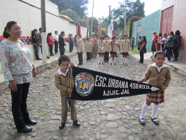 Children Holding a Banner