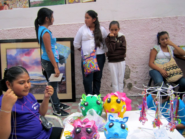 Girls at the Children's Art Table