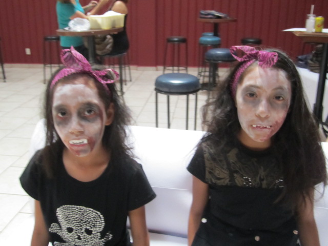 Two scary zombie girls