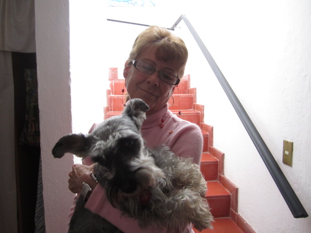Joannie with one of the Dogs