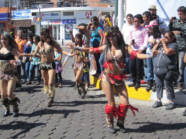 Dancing girls dressed like Indians