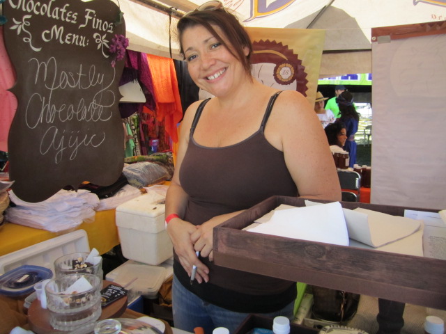 Woman selling Chocolate Candy