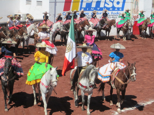 Parading the Mexican Flag