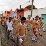 School Kids Marching in Ajijic Parade