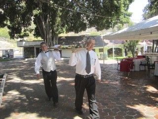 Waiters Bringing Lunch