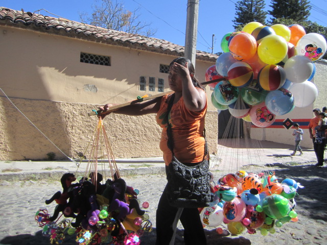 Woman Selling Balloons