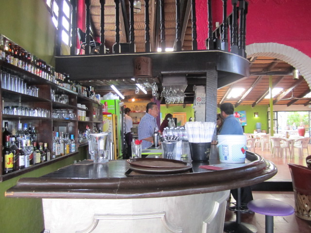 The bar area