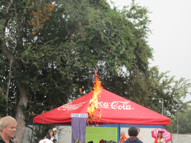 Globo on fire
