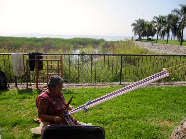 Woman weaving