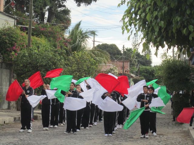 Children with flags