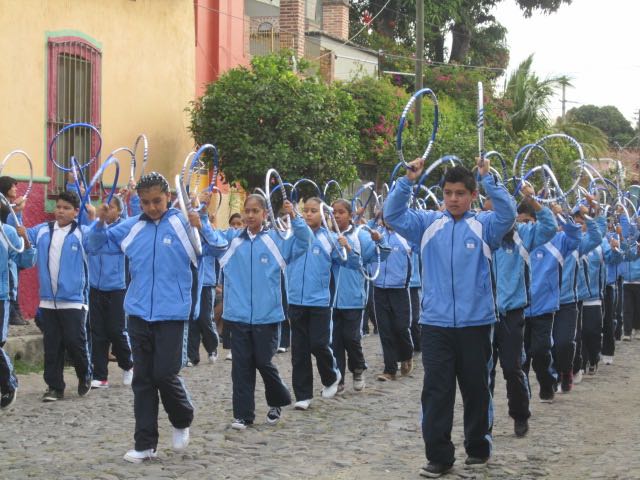Children with hoops