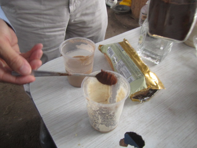 Adding instant coffee