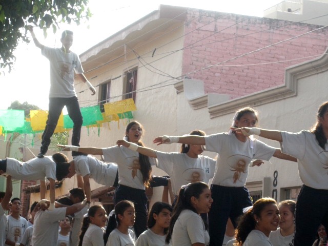 Marching children