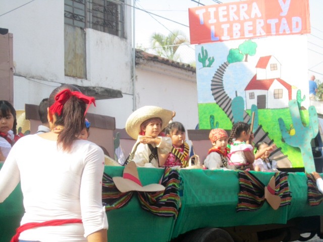 Children in a float