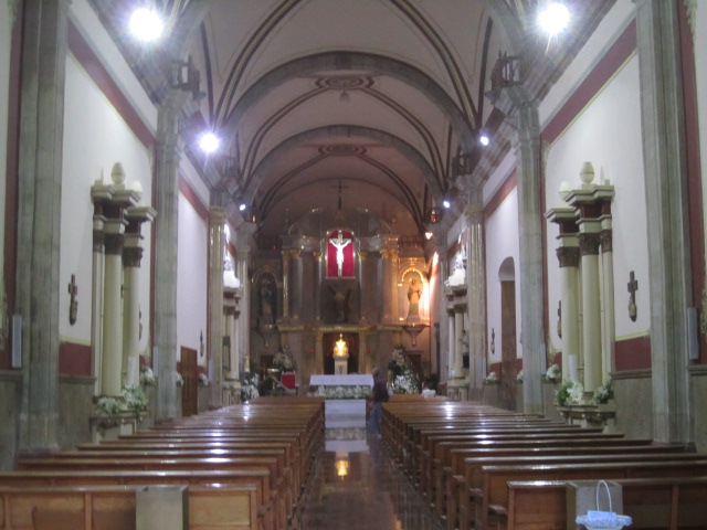 Inside the church