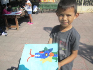 Boy with his painting