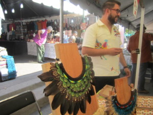 Feather necklace artist