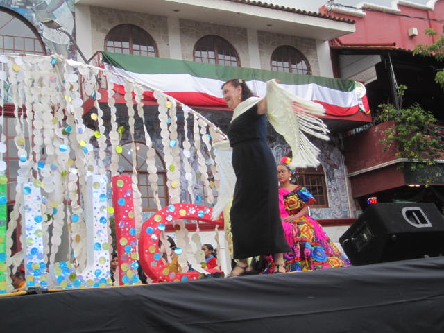 Woman modeling rebozo