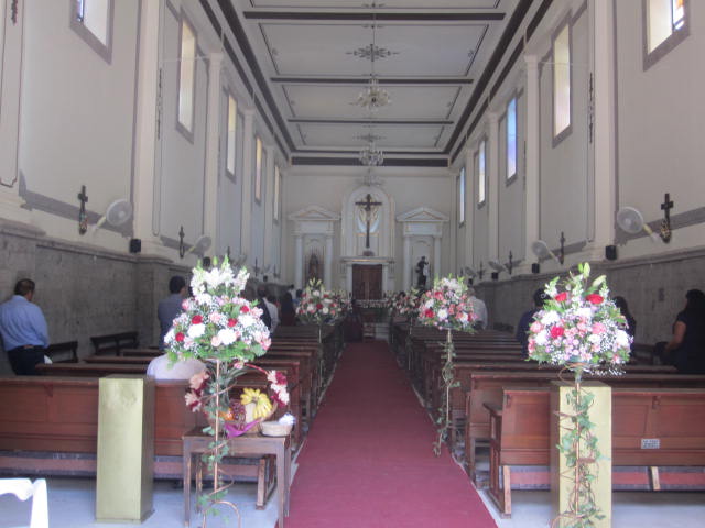 Inside the church