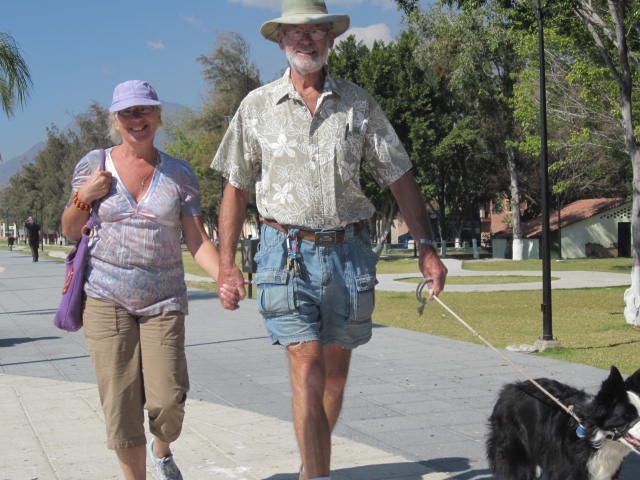 Couple Walking on the Ajijic Malecon